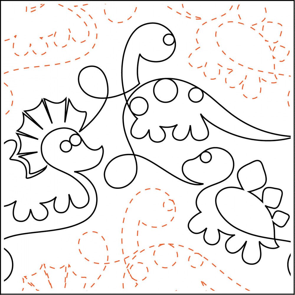 Jurassic Babies Tear Away - Everything Fabric