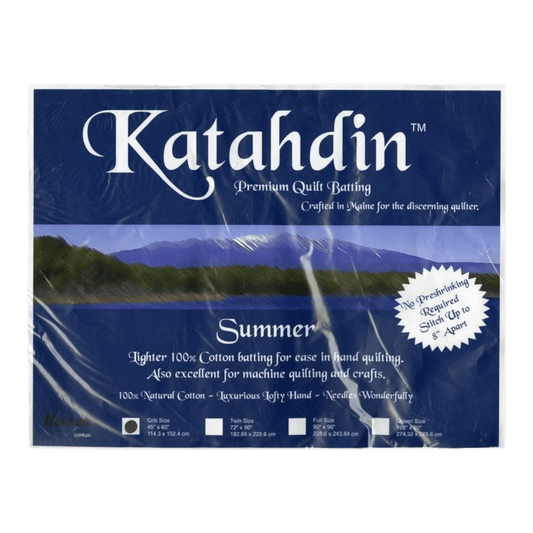 Katahdin Premium 100% Cotton Batting - Summer 3oz CRIB - Everything Fabric