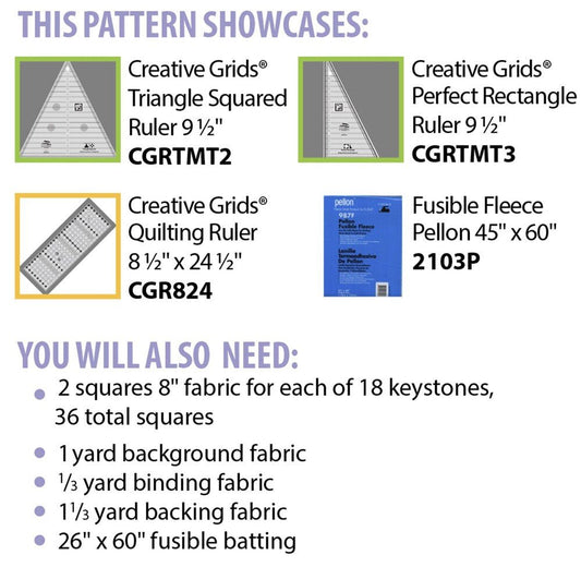 Keystone Table Runner Pattern - Everything Fabric