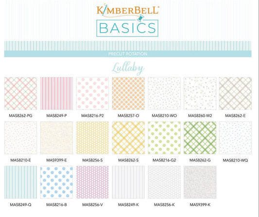 Kimberbell Basics FQ Bundle -LULLABY - 20pc - Everything Fabric