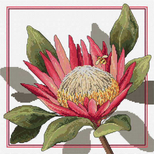 King Protea Cross Stitch Pattern by Country Threads