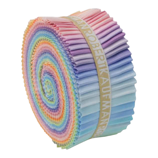 Kona Cotton 2.5 in Strips – Solids Pastel Palette | 40pc - Everything Fabric