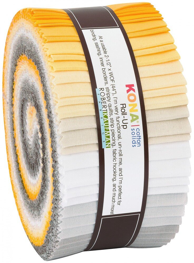 Kona Cotton Sunny Side Up Palette - 2.5 in Strips x 40 - Everything Fabric