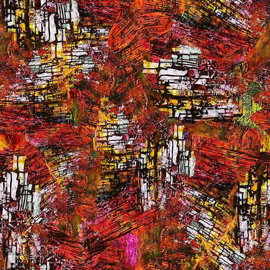 Kondililla Falls - Rock Fractures Red Ochre - Everything Fabric
