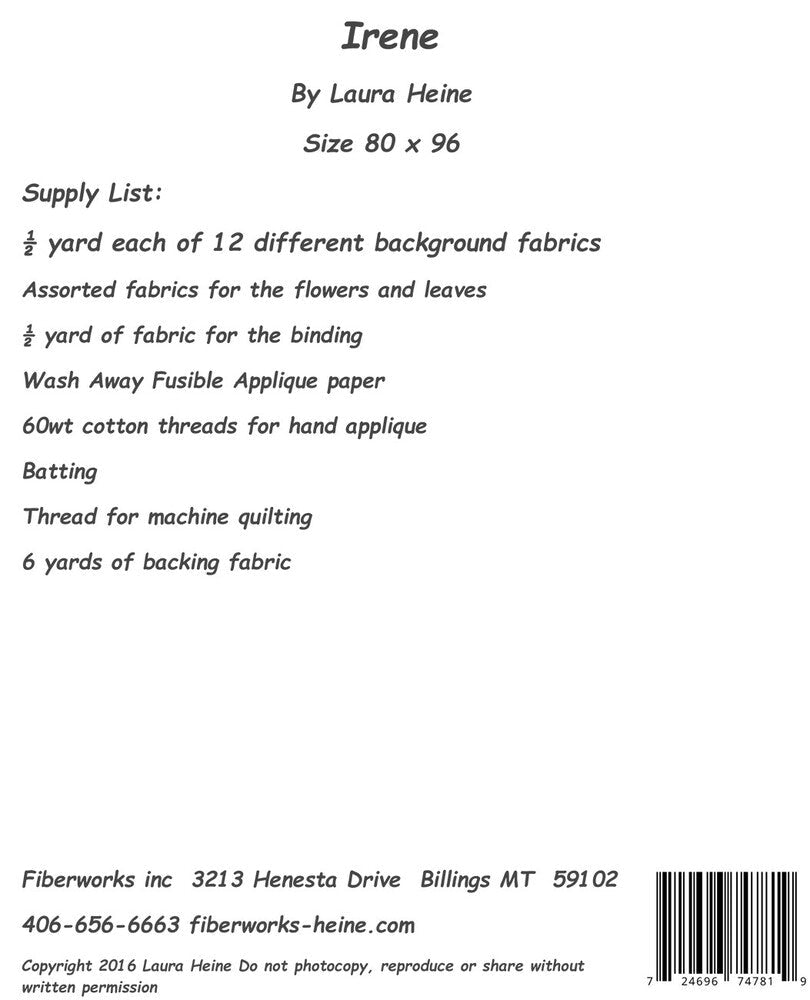 Laura Heine Irene Grandmothers Hollyhock Flowers Pattern - Everything Fabric
