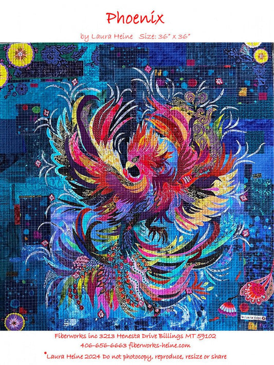 Laura Heine - PHOENIX Collage Pattern - Everything Fabric