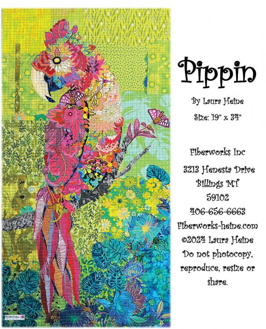 Laura Heine - PIPPIN PARROT Collage Pattern - Everything Fabric