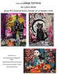 Laura Heine Teeny Tiny Group 13 Haunted House, Scaredy Cat & Pumpkin Patch - Everything Fabric