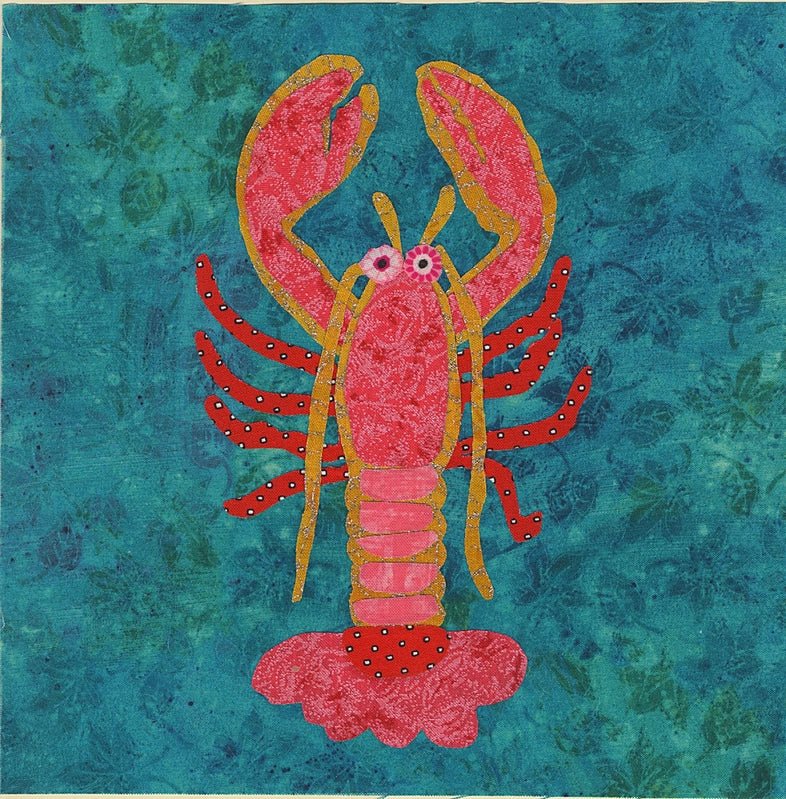 Laura Heine WHATEVERS! 59 Lobsters Collage Pattern - Everything Fabric