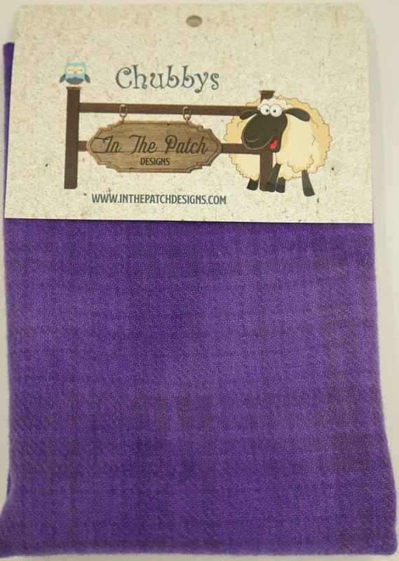 Lavender Wool Chubbys - 16 in Square On Plaid - Everything Fabric