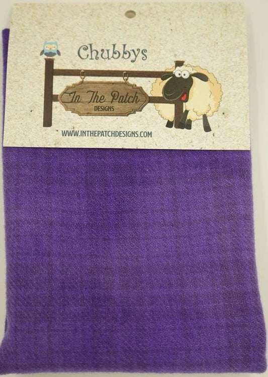 Lavender Wool Chubbys - 16 in Square On Plaid - Everything Fabric