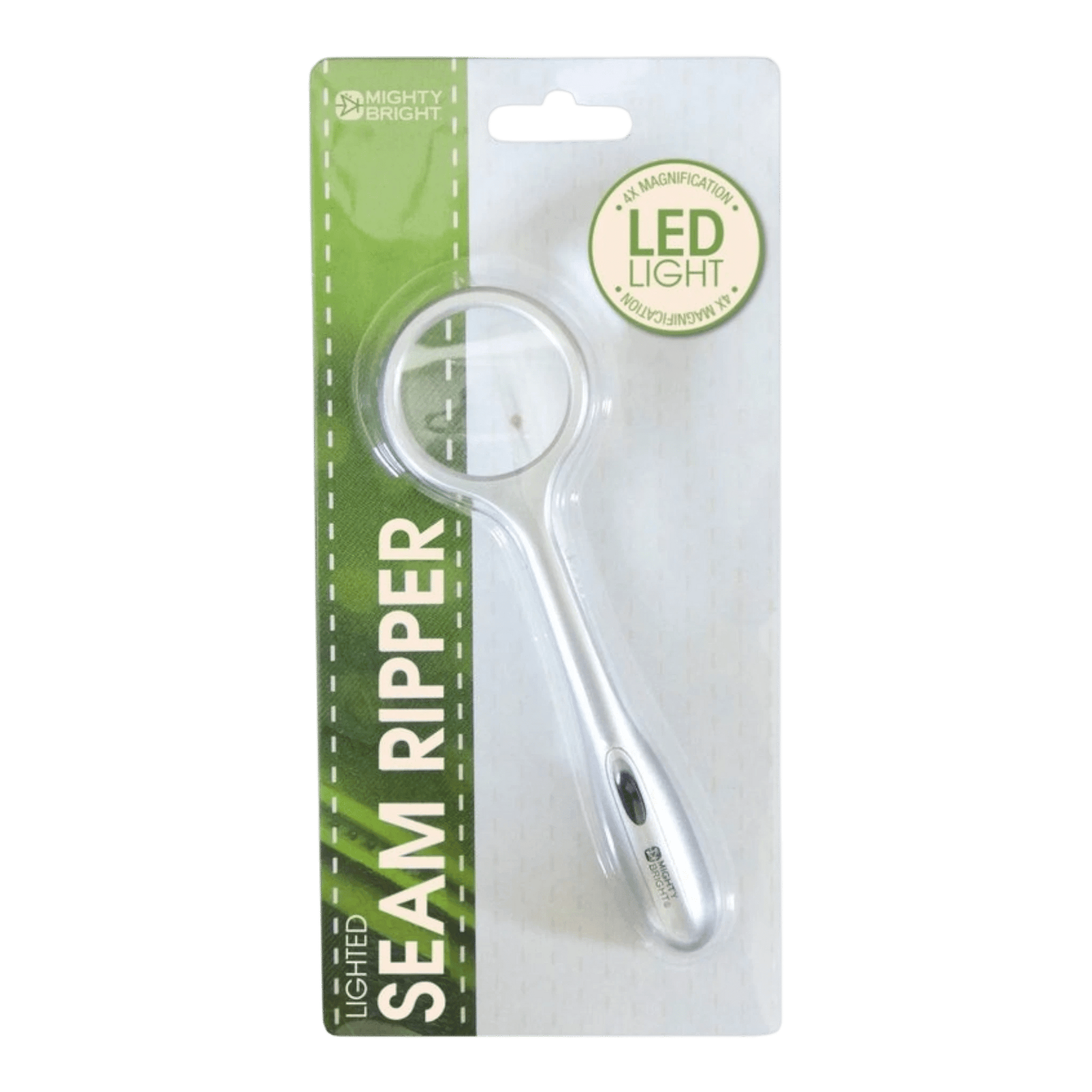 LED Lighted Seam Ripper with Magnifier Silver - Everything Fabric