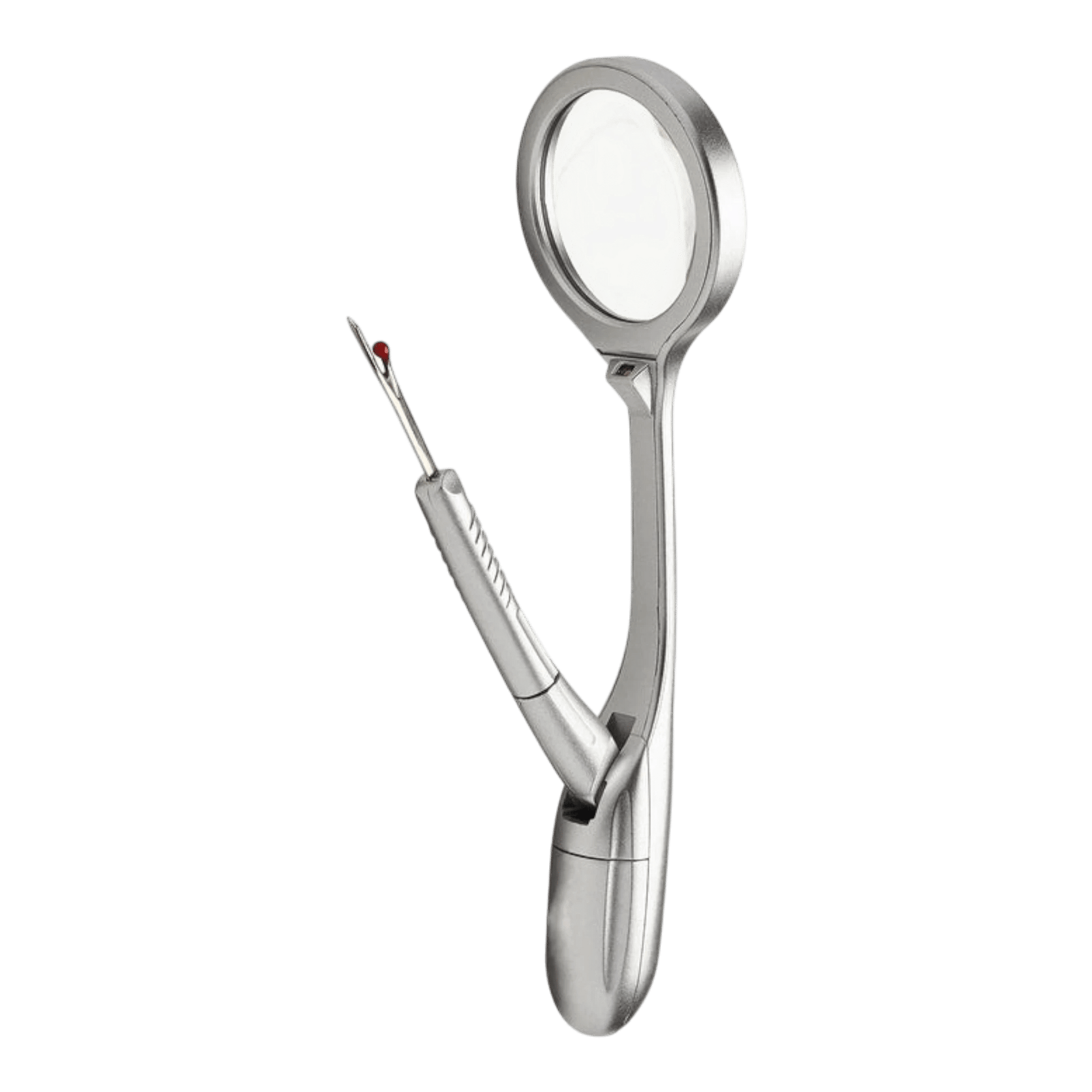 LED Lighted Seam Ripper with Magnifier Silver - Everything Fabric