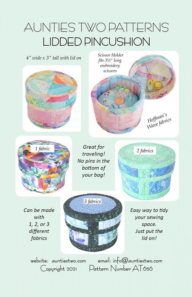 Lidded Pincushion Pattern - Everything Fabric