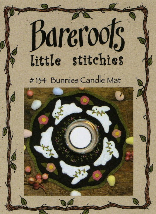 Little Stitchies - Bunnies Candle Mat Pattern - Everything Fabric