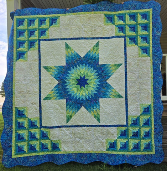 Lone Star Log Cabin Quilt - Everything Fabric