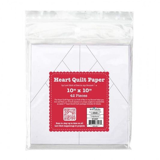 Lori Holt 10in Heart Quilt Paper - Everything Fabric