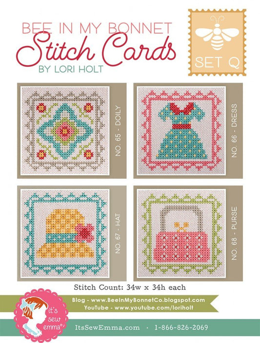 Lori Holt - Bee In My Bonnet Stitch Cards Set Q - Everything Fabric
