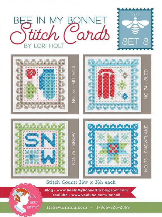 Lori Holt - Bee In My Bonnet Stitch Cards Set S - Everything Fabric