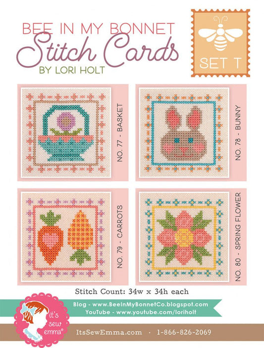 Lori Holt - Bee In My Bonnet Stitch Cards Set T - Everything Fabric