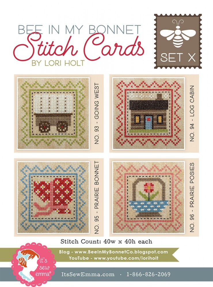 Lori Holt - Bee In My Bonnet Stitch Cards Set x - Everything Fabric