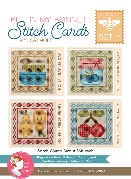 Lori Holt - Bee In My Bonnet Stitch Cards Set Y - Everything Fabric