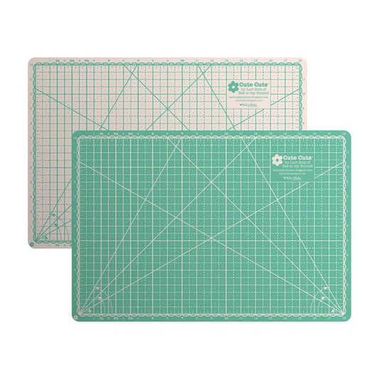 Lori Holt Cute Cuts™ Cutting Mat 12in x 18in – Leaf & Latte - Everything Fabric