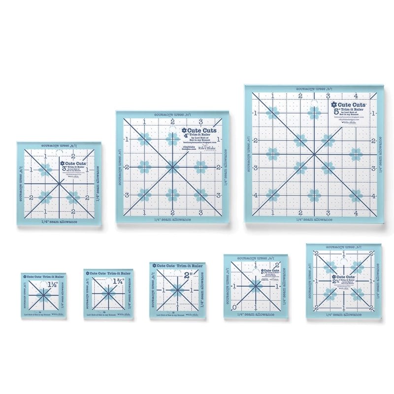 Lori Holt Cute Cuts Trim-it In-Between Sizes 8 Ruler Set - Everything Fabric