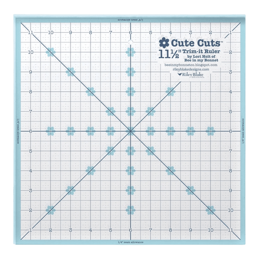 Lori Holt Cute Cuts Trim-it Ruler 11 1/2in x 11 1/2in - Everything Fabric
