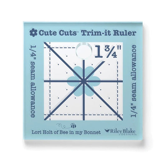Lori Holt Cute Cuts Trim-it Ruler - 1.5 in x 1.5 in - Everything Fabric