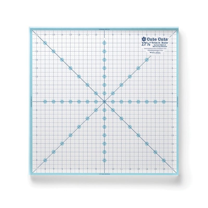 Lori Holt Cute Cuts Trim-It Ruler - 17½ in square - Everything Fabric