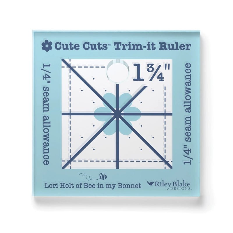 Lori Holt Cute Cuts Trim-it Ruler - 1.75 in x 1.75 in - Everything Fabric