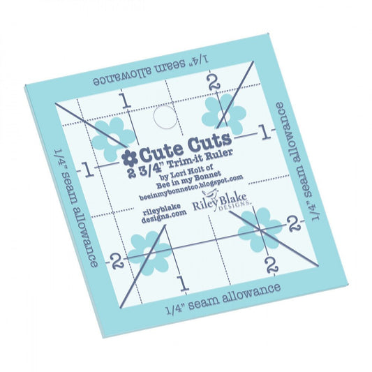 Lori Holt Cute Cuts Trim-it Ruler - 2.75 in x 2.75 in - Everything Fabric
