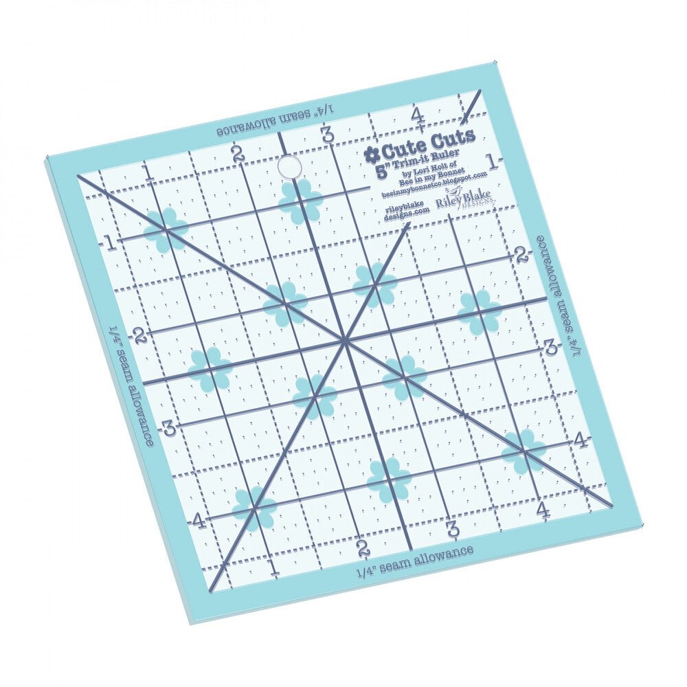 Lori Holt Cute Cuts Trim-it Ruler - 5 in SQUARE - Everything Fabric