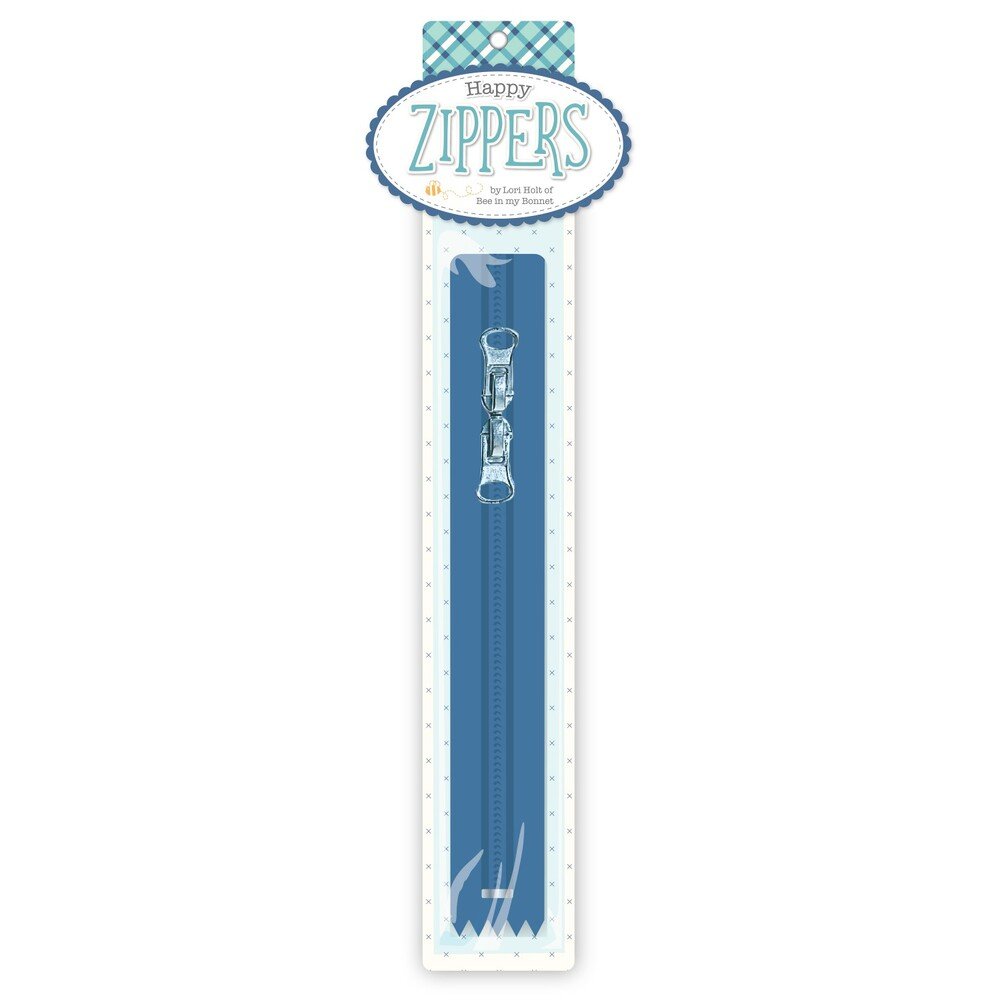 Lori Holt Happy Zippers 406 mm DENIM - Everything Fabric