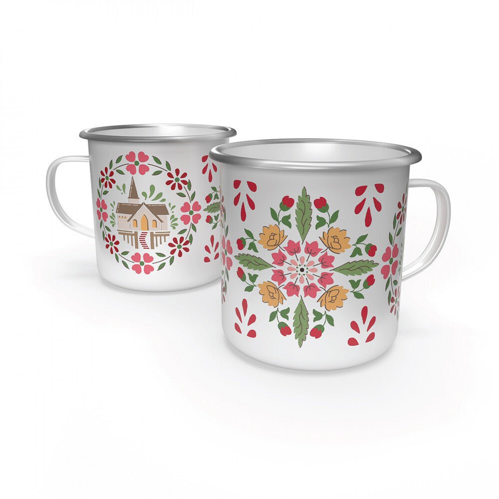 Lori Holt Home Town Holiday Enamel Tin Mug - Everything Fabric