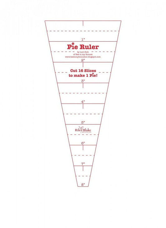 Lori Holt Pie Ruler 22-1/2 Degree Template Ruler - Everything Fabric