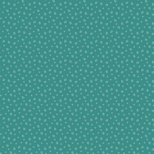 Lori Holt - Prairie Mercantile TEAL - Everything Fabric