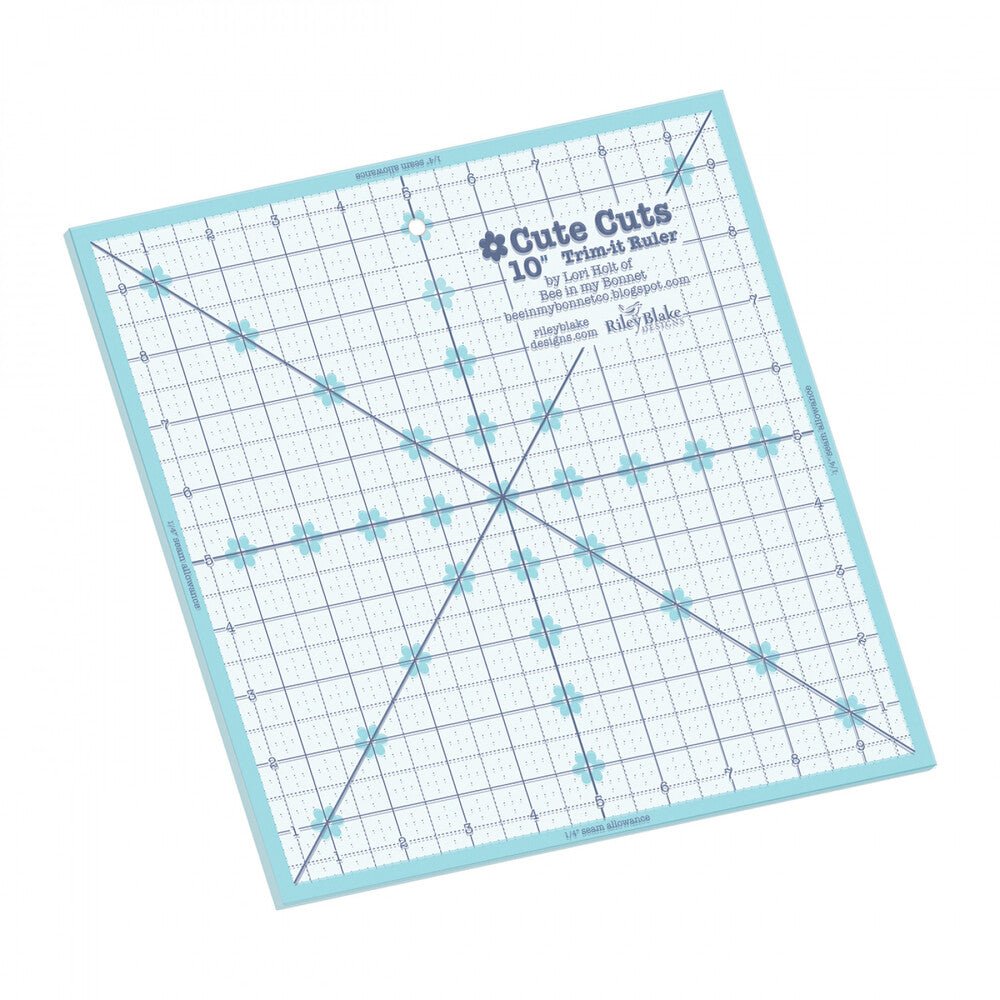 Lori Holt Trim It Ruler 10in Square Ruler - Everything Fabric