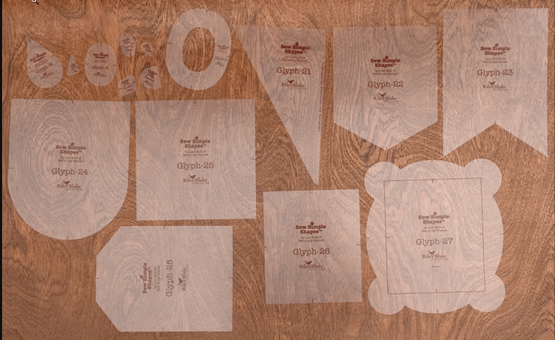 Lori Holt TYPE/ography Glyphs Sew Simple Shapes - Everything Fabric