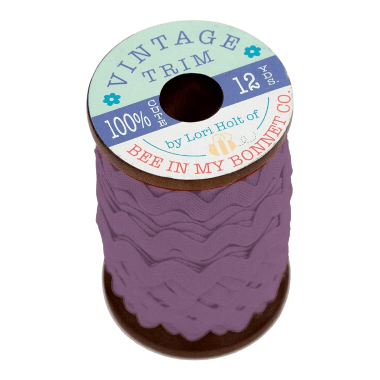 Lori Holt - Vintage Rick Rack 10 mm Cottage - PLUM - Everything Fabric