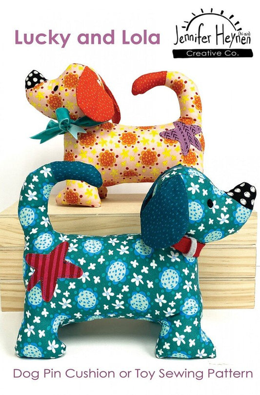 Lucky and Lola Dog Pincushion or Toy Pattern - Everything Fabric