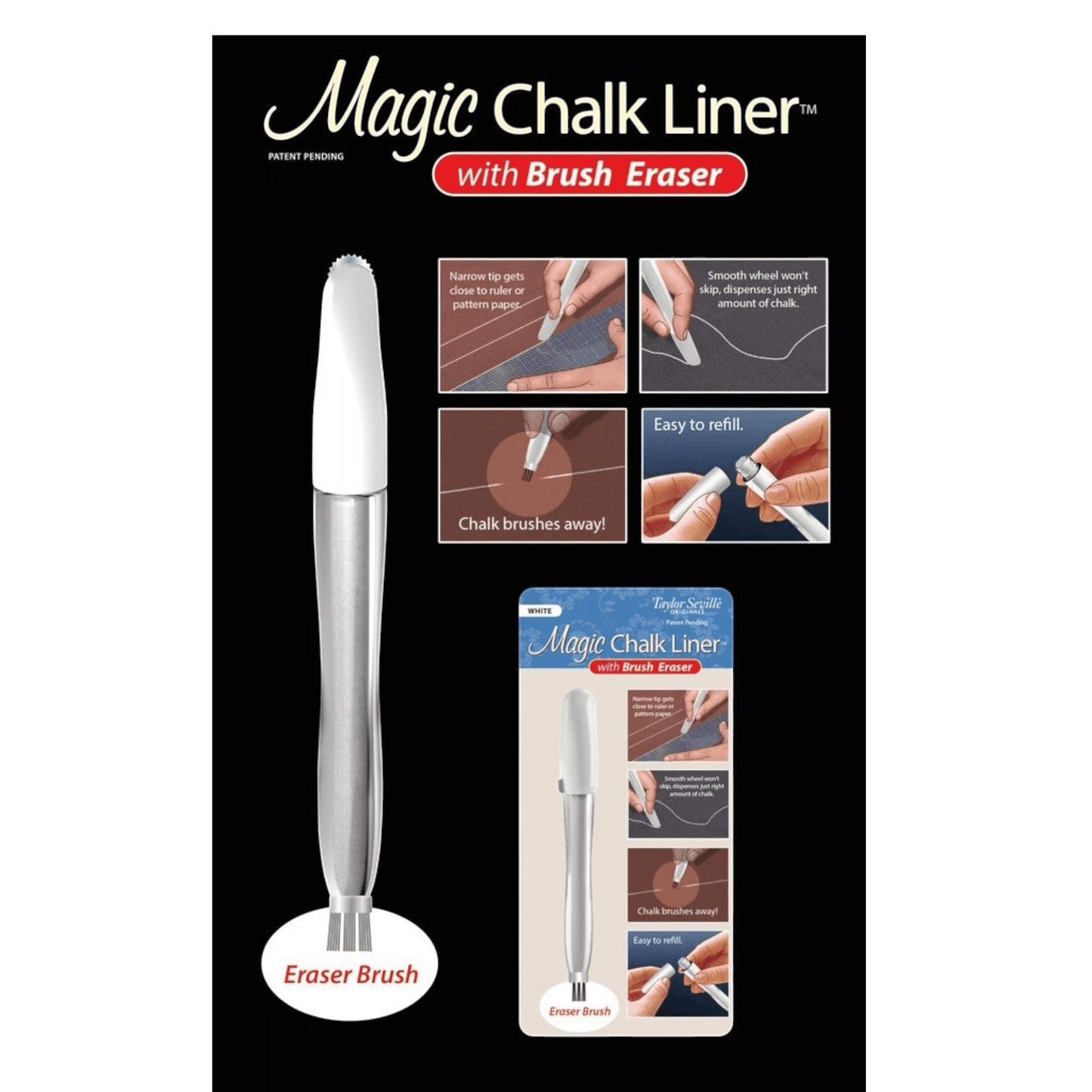 Magic Chalkliner White With Brush Eraser - Everything Fabric