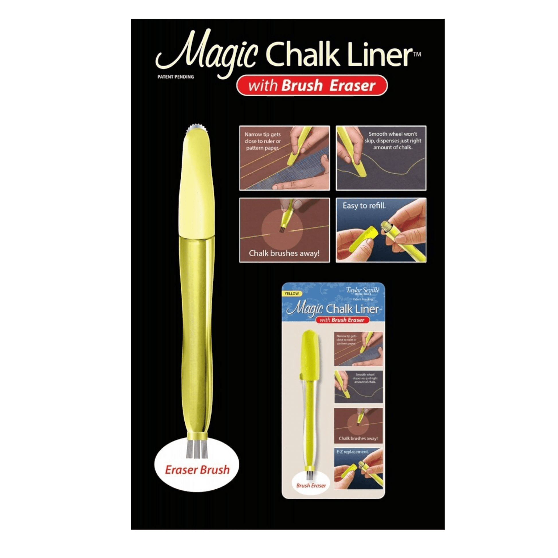 Magic Chalkliner White With Brush Eraser - Everything Fabric