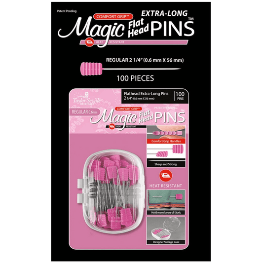 Magic Pins Flathead Extra Long Regular 0.6 mm 100pc - Everything Fabric