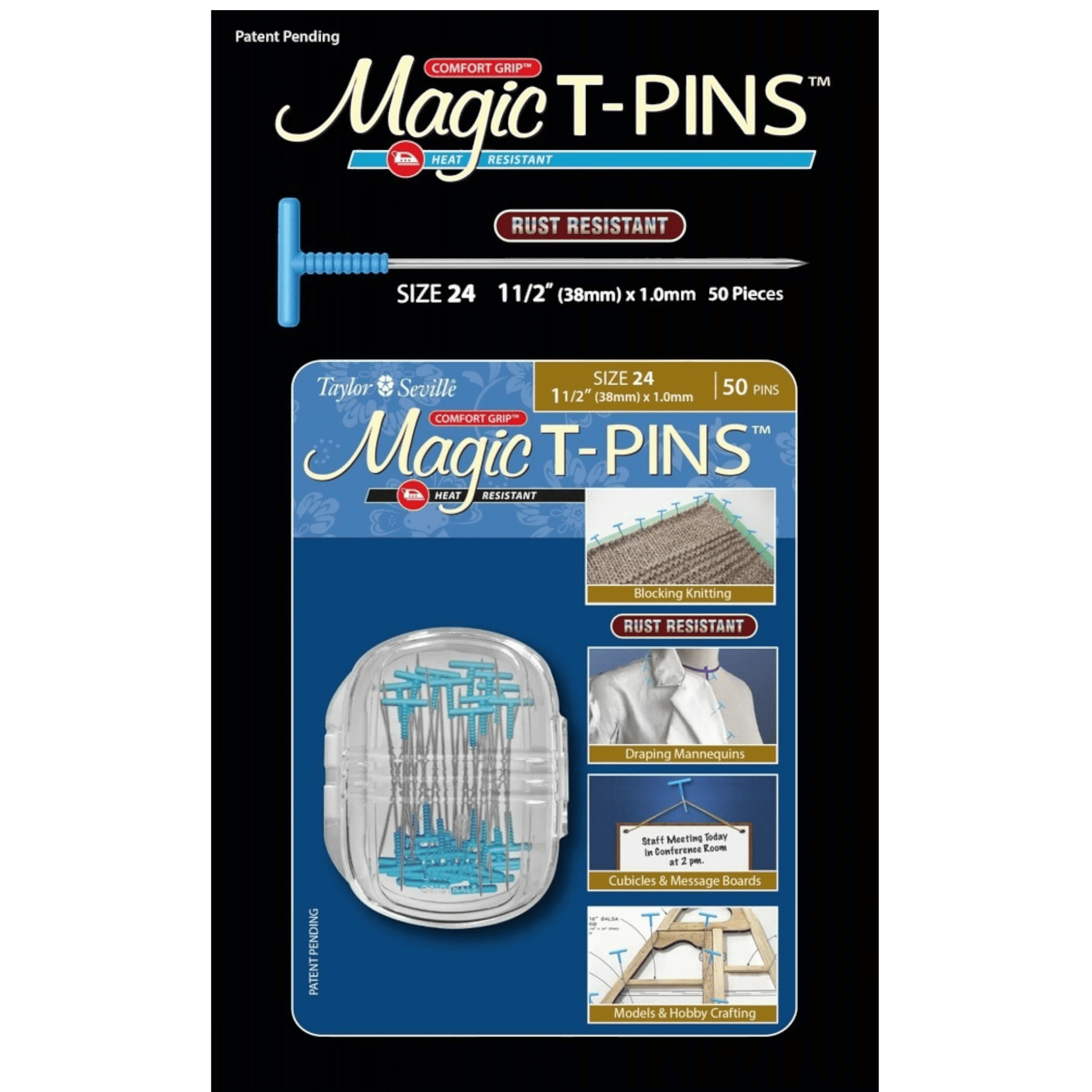 Magic T-Pins Size 24 50pc - Everything Fabric
