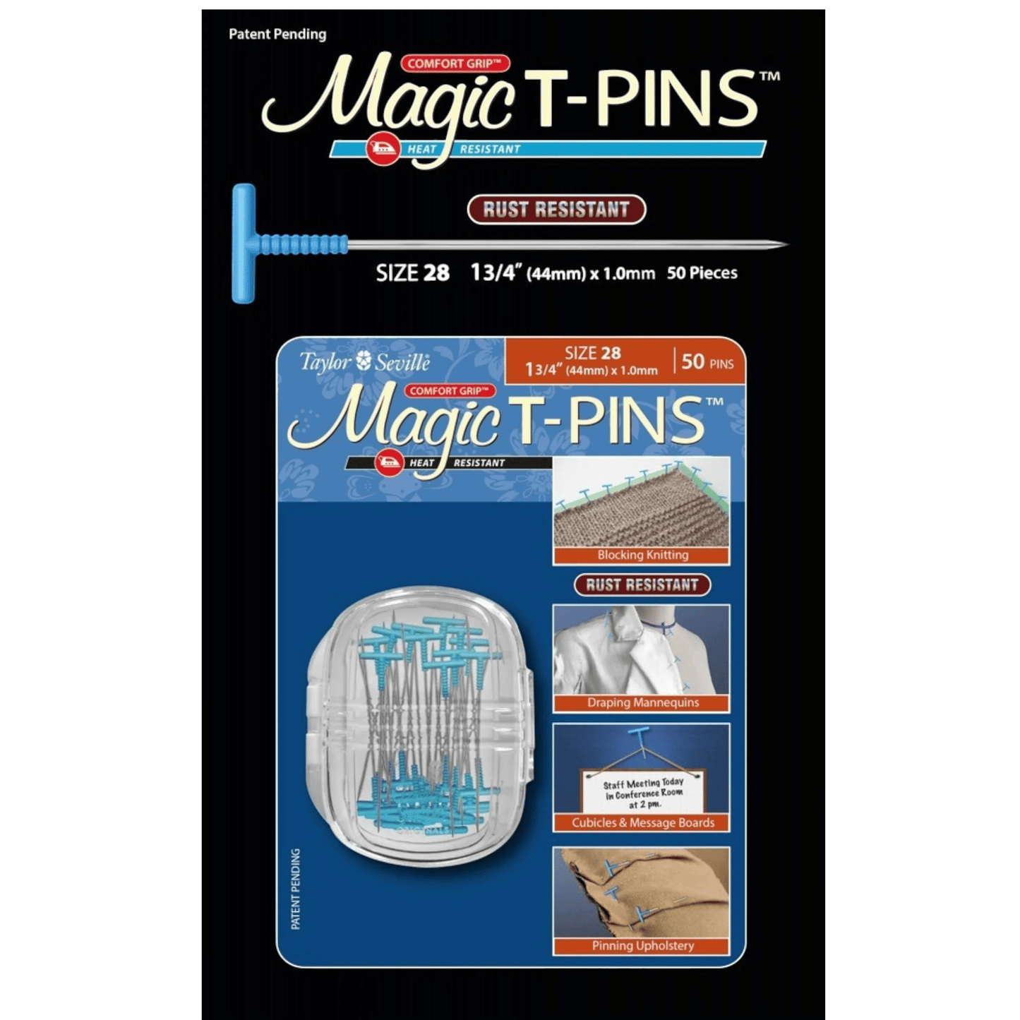 Magic T-Pins Size 28 50pc - Everything Fabric