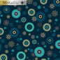 Magnificent Peacock - Fancy Medallion Dark Teal - Everything Fabric