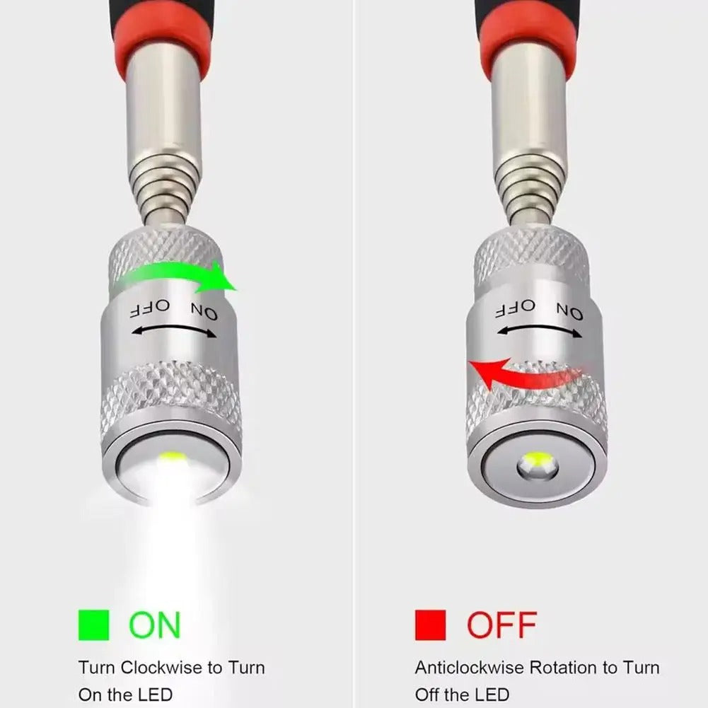 Magnetic Extendable Heavy Duty Pick-it-up Tool - With Light