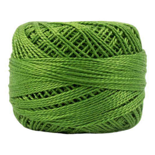 Eleganza 8wt Solid Perle Cotton Ball - MANTIS for embroidery, stitching and decorative needlework